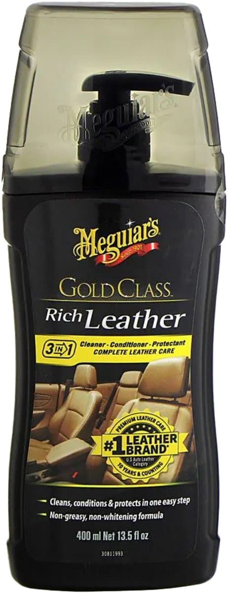 Meguiar's Gold Class Rich Leather Cleaner & Conditioner - auto leer behandelen - leer reinigen auto - 400ml (EAN: 0070382018207)