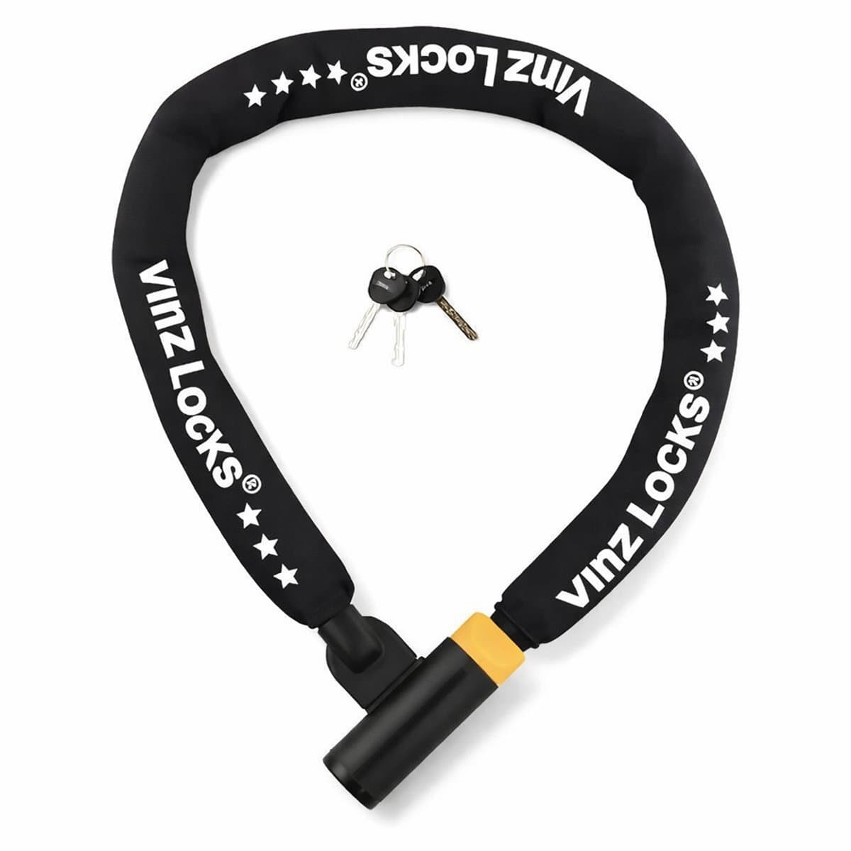 VINZ Tronador ART 4 Kettingslot - Goedgekeurd Motorslot, Scooterslot, Bakfietsslot - 120cm (EAN: 8719425237848): Eerste indruk robuust, maar toch handzaam