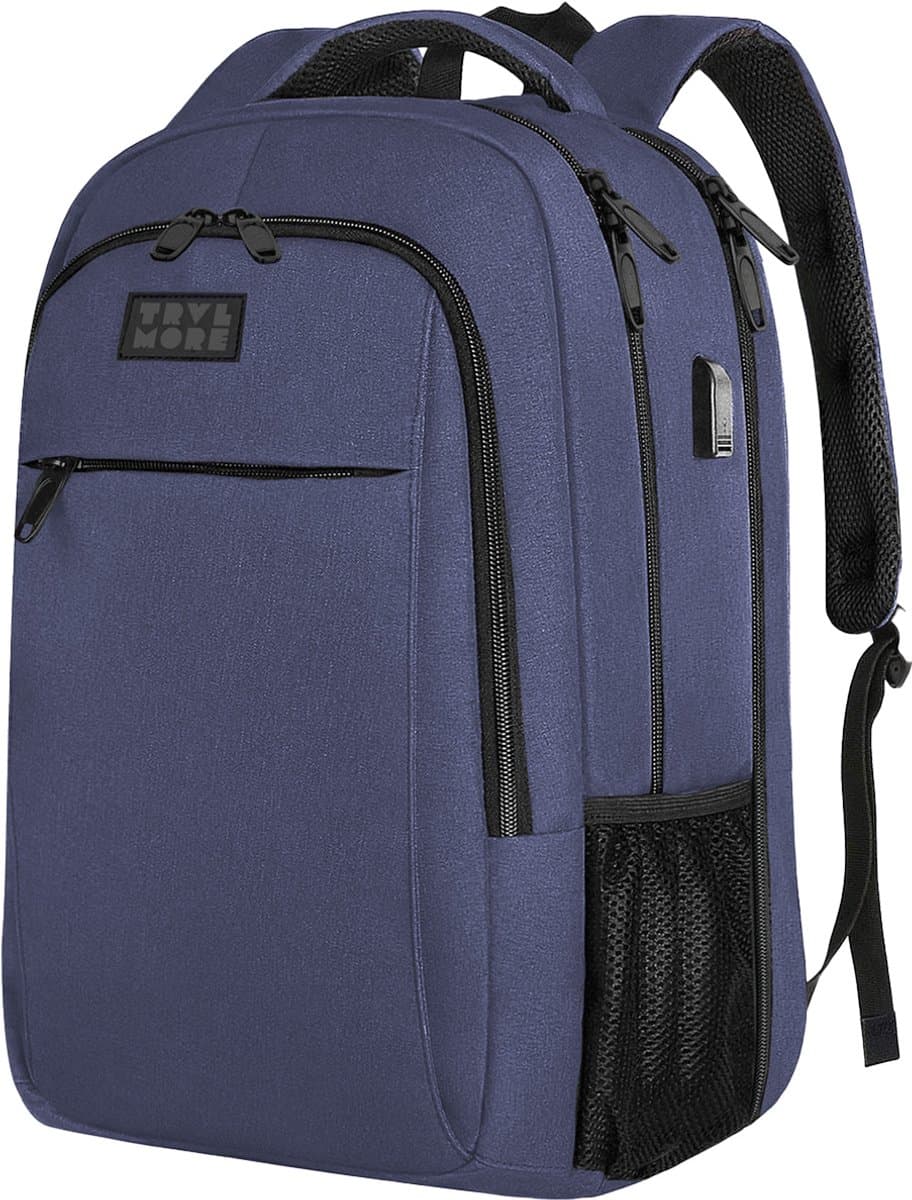 TRVLMORE 28L Rugzak - Rugtas met 15,6 Inch Laptopvak - Schooltas - Laptoptas - Spatwaterdicht - Heren en Dames - Jongens en Meisjes - Blauw (EAN: 8720195250517): Waarom ik meteen verliefd werd 🥰
