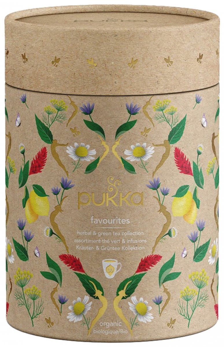 Pukka Tea Favorites Collection - 30 Theezakjes - Biologische Groene Thee & Kruidenthee - 5 x 6 Zakjes - Theedoos - Thee Geschenkdoos (EAN: 5060519147462)