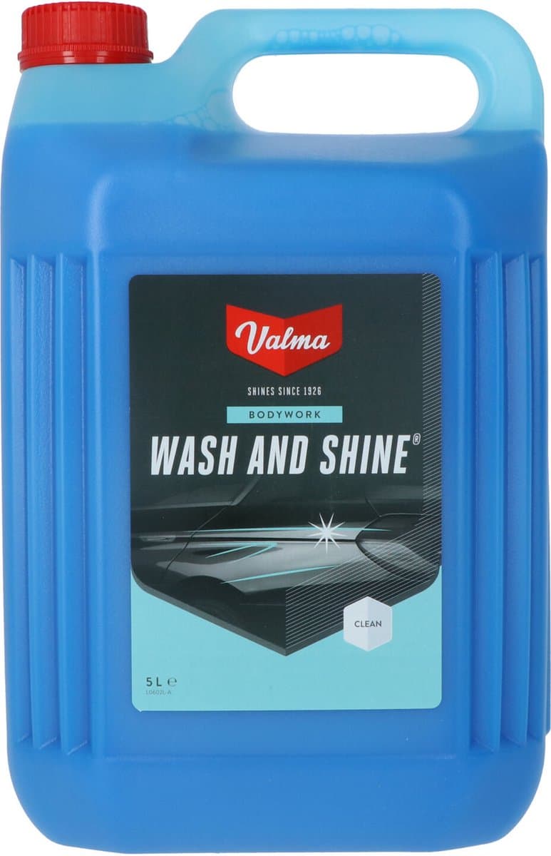 Valma Wash & Shine – Krachtige Autoshampoo – Verwijdert vuil en vet - Reinigt grondig, zonder strepen – Herstelt glans - 5 Liter (EAN: 8711293446308)
