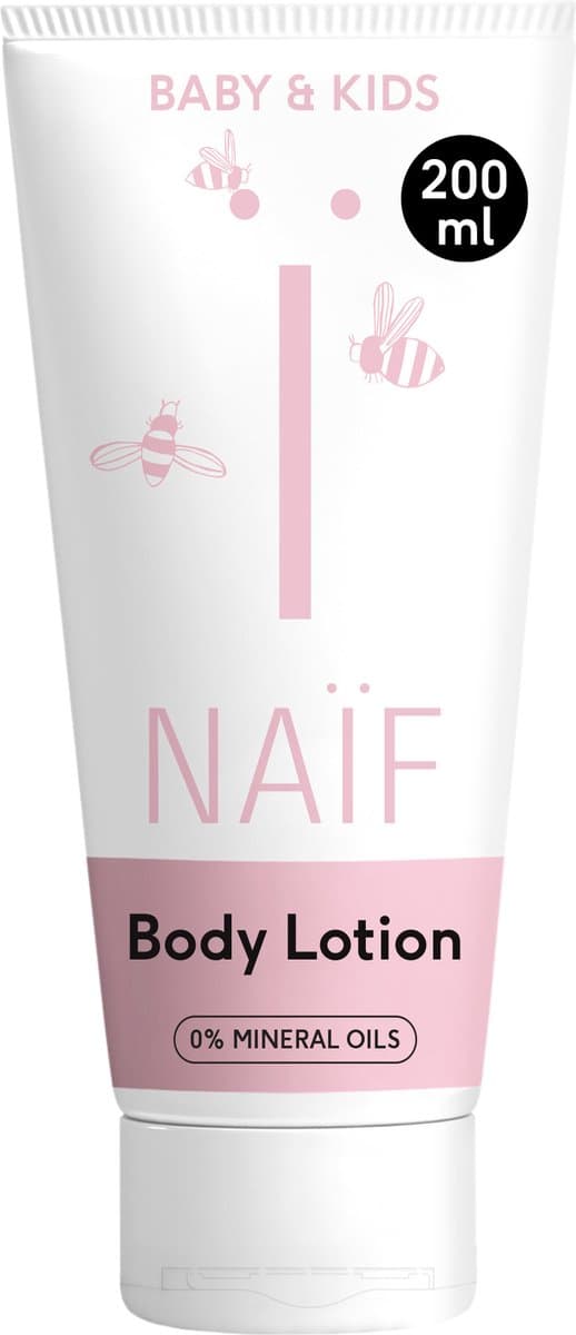 Naïf - Bodylotion - Babyverzorging - Verzachtend - Natuurlijke Ingrediënten - Gevoelige Huid - 200ml (EAN: 8717953117328)