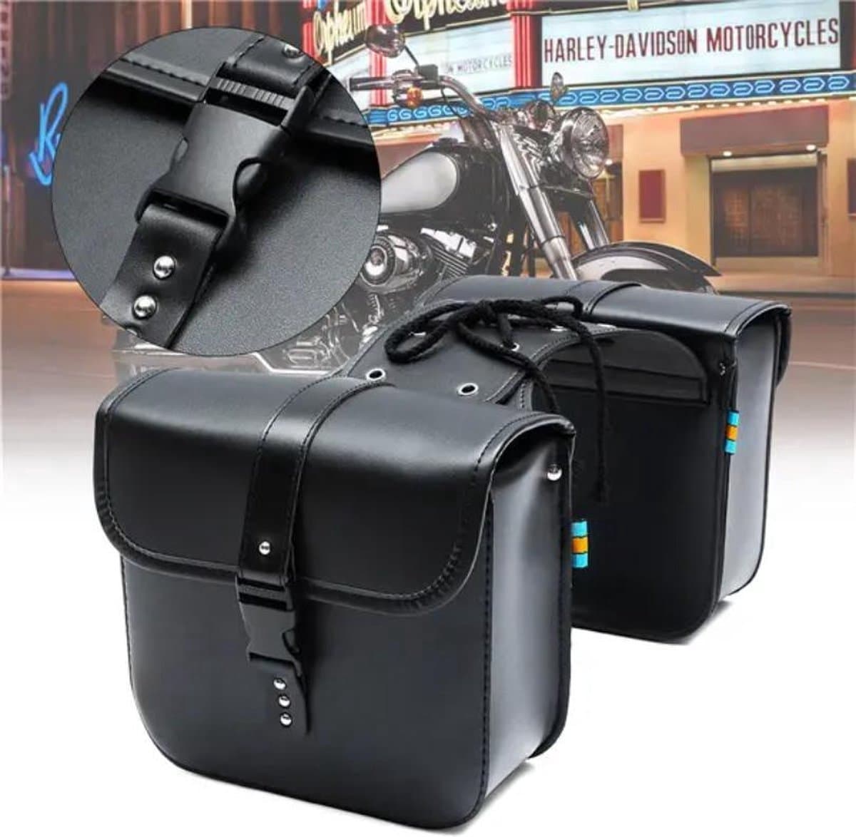 Paar zadeltassen rechts en links motor (EAN: 7442155656153)