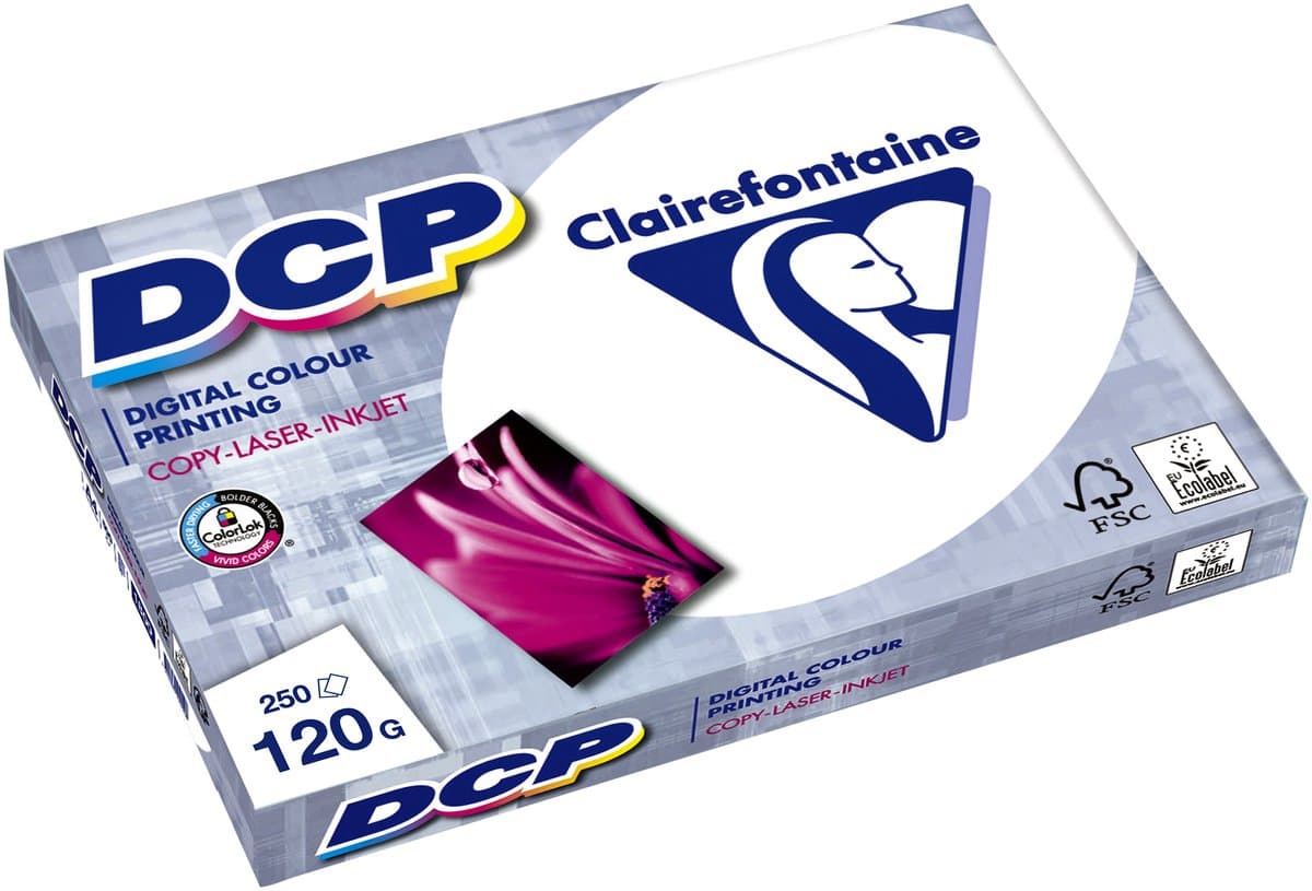 Clairefontaine Laserpapier DCP A4 - 120grams - Wit - 250 vellen (EAN: 3329680184402)