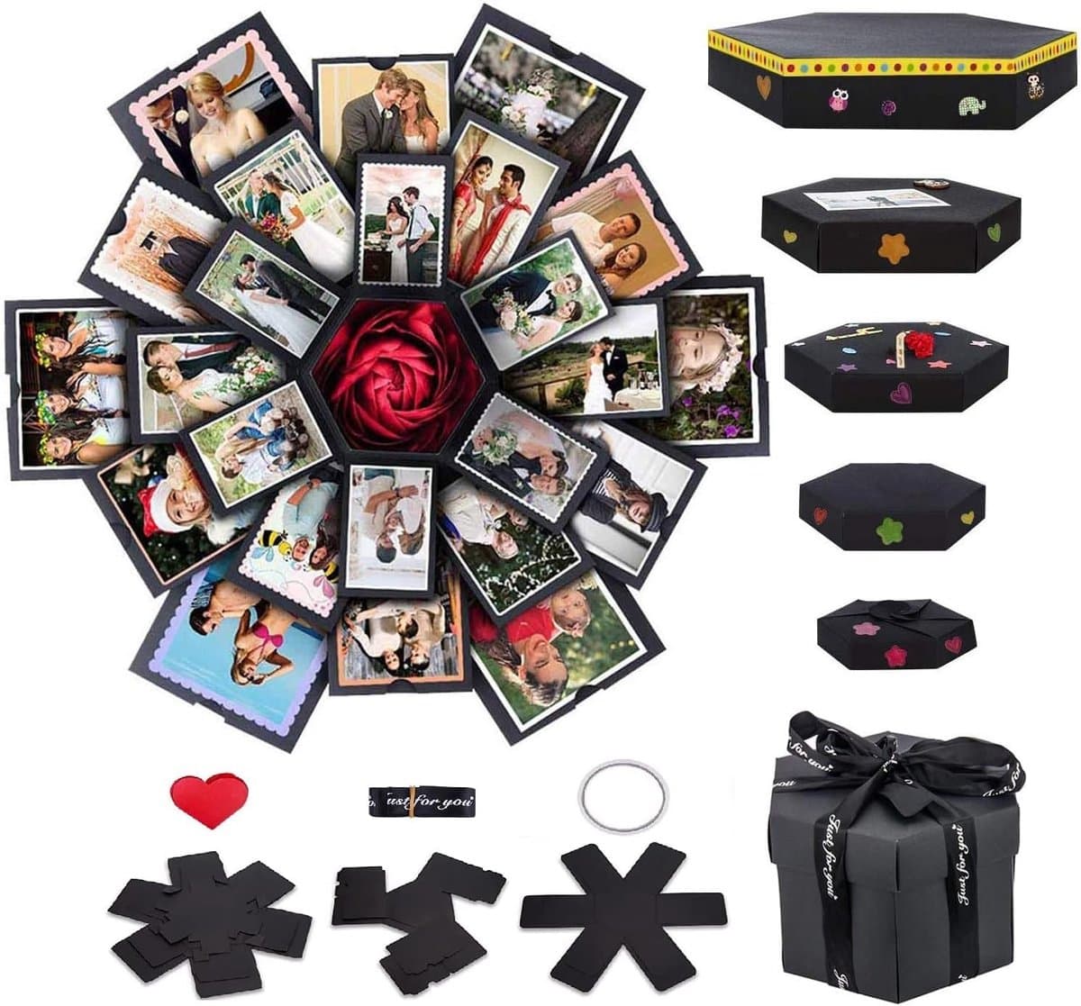 Consumerce® Explosion Box – Foto Love Box – Fotobox – Photo Box Boek – Cadeau Doos – Fotocadeau – Knutselen – Geschenkdoos – Valentijnsdag – Liefde - Relatie (EAN: 8720955244589)