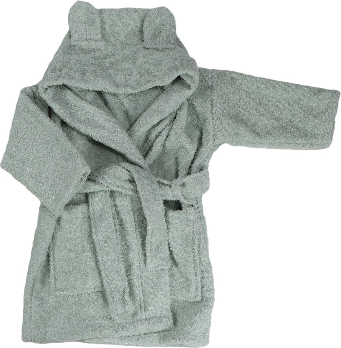 MamaLoes Beer Badstof Stone Green 0-1jr Baby Badjas (EAN: 8721003402364)