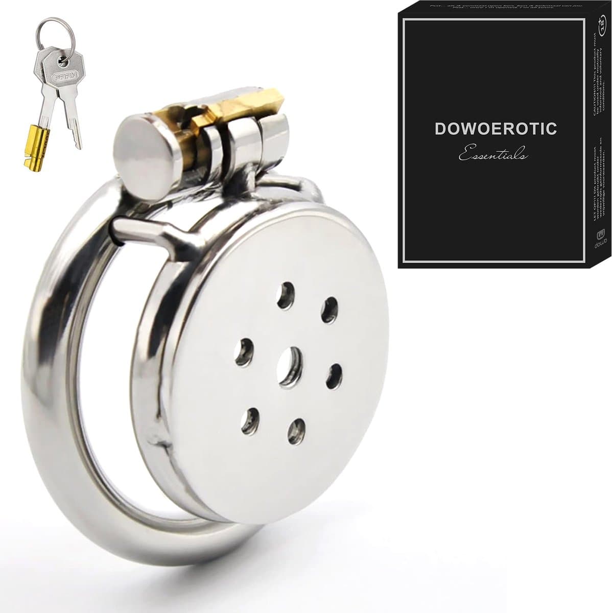 DOWO® - Mini Locker - Kuisheidskooi- Chastity cage - Peniskooi - Staal - 45 mm (EAN: 8721249193071)
