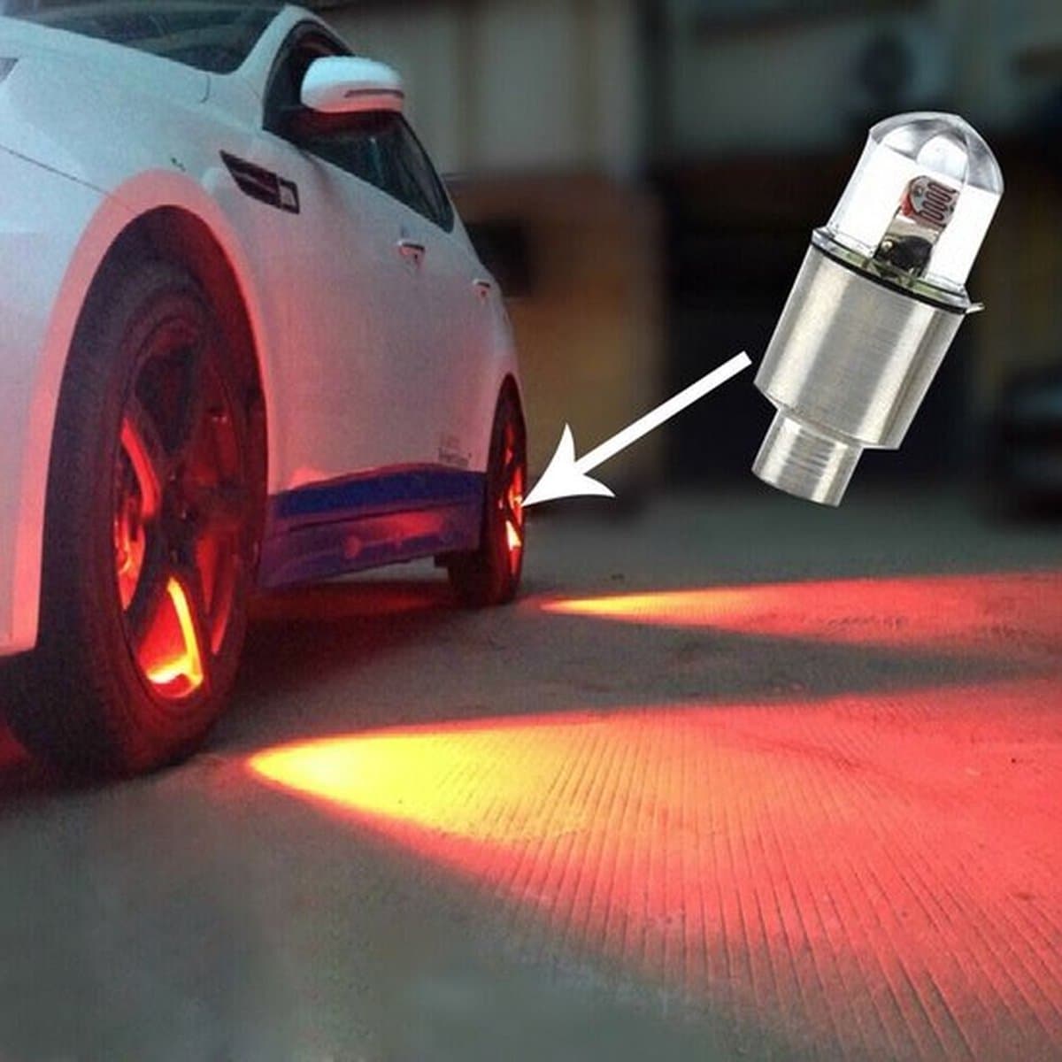 LED Ventieldopjes I Voor Auto, Motor, Fiets I WielLlicht I Spaakverlichting I Fietslamp Wiel I Fietsverlichting I Ventieldop Lamp I 2 Stuks I RGB 7 kleuren (EAN: 8721025530380)