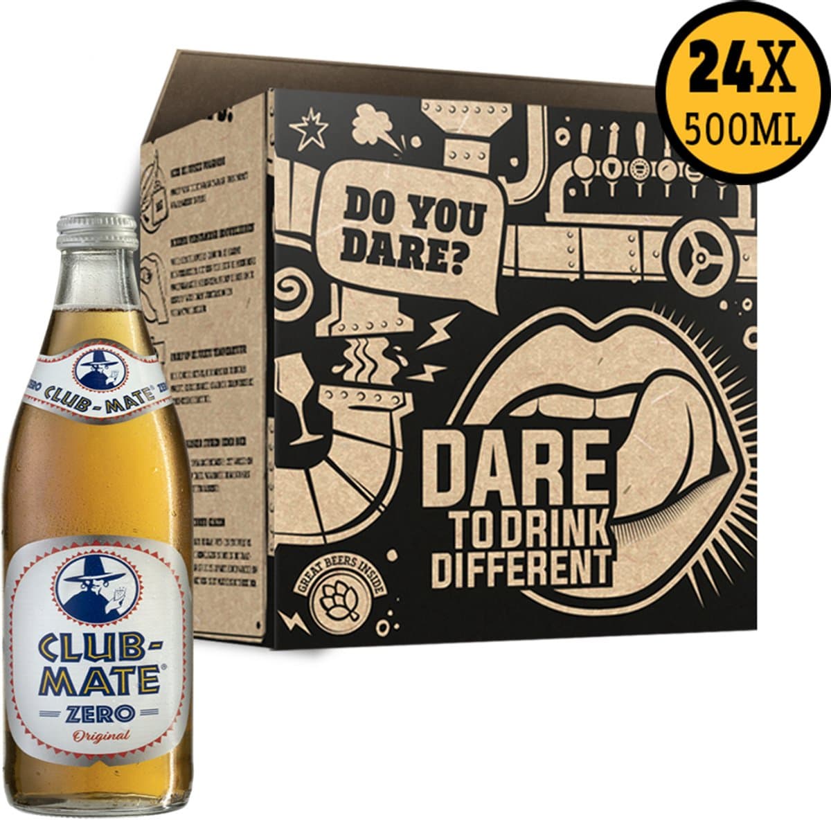 Club-Mate Zero Frisdrank - Suikervrije Mate Drank - 24-pack 50cl Fles (EAN: 8721017850502): Wat is Club‑Mate Zero eigenlijk