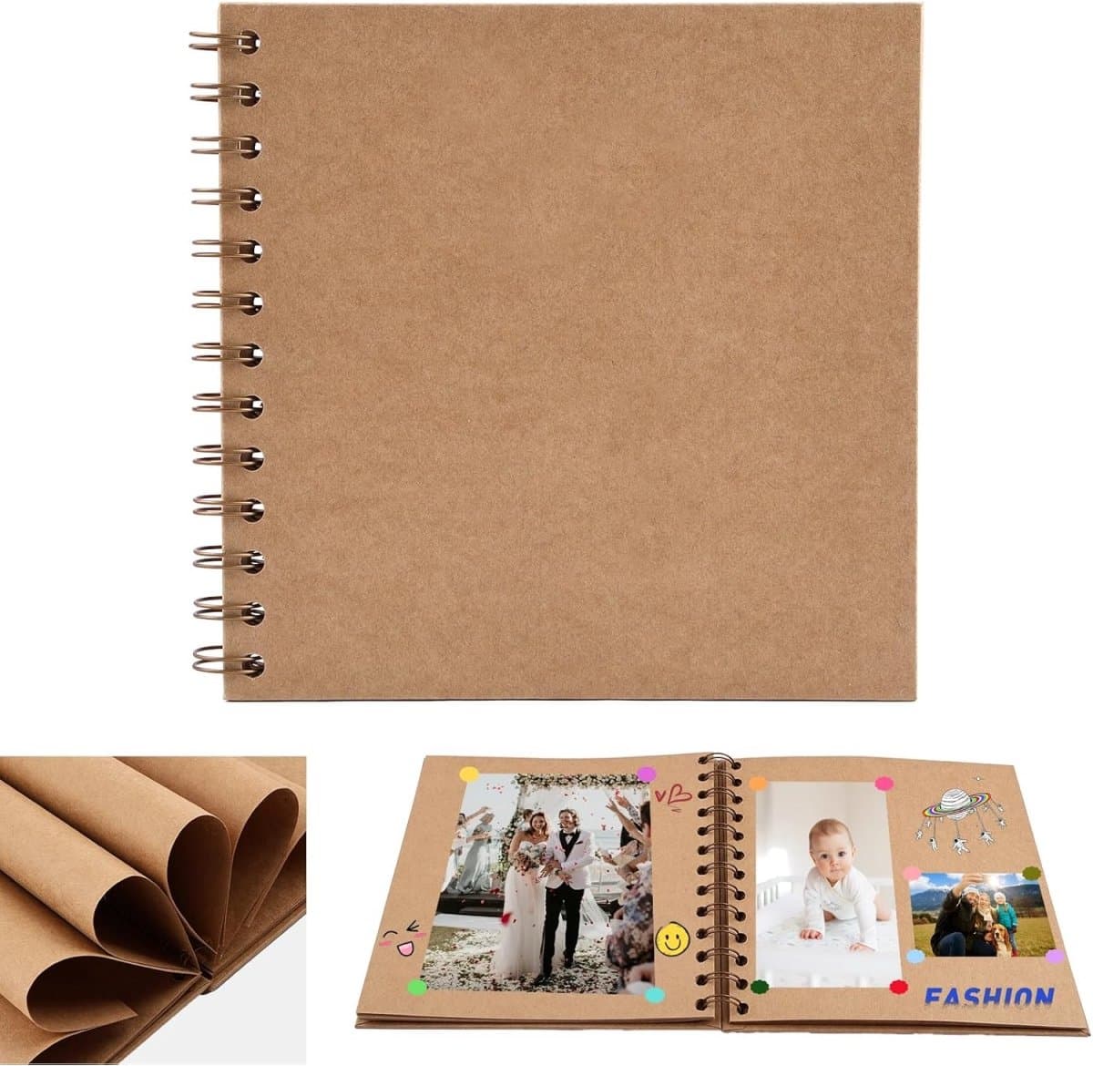 longziming -Fotoalbum met Ringband & Kraftpapier Pagina’s – 17 × 17 cm – DIY Scrapbook met 40 Pagina’s – Zwart Omslag – Voor Foto’s, Reizen, Bruiloften & Herinneringen (EAN: 8721521301149): **Waarom Ik Kies voor Iets Anders Dan een Normaal Fotoalb...
