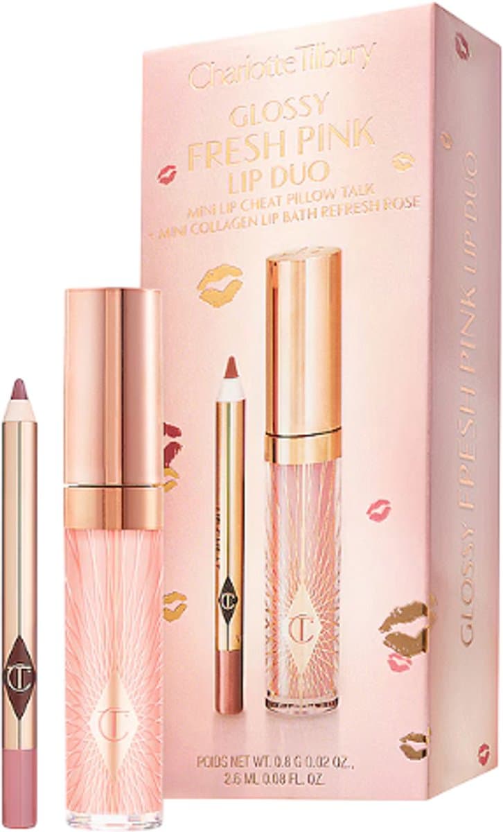 Charlotte Tilburry - Glossy Fresh Pink Lip Duo - Pillow Talk & Refresh Rose (EAN: 5056446615747)