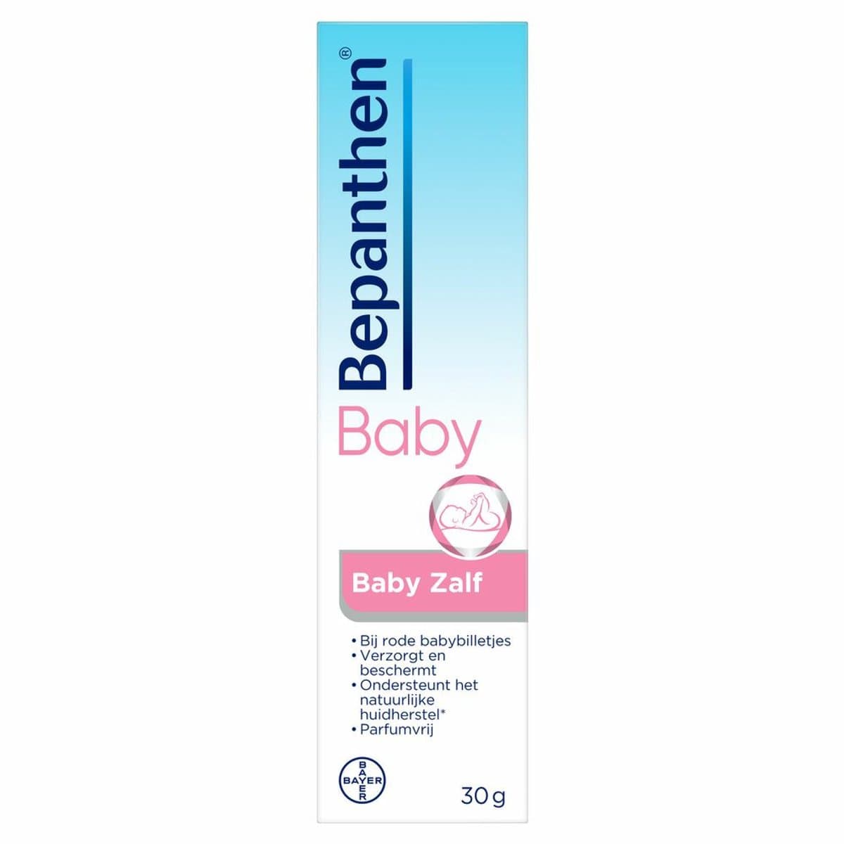 ​Bepanthen Baby Zalf 30 gram | Beschermt en Verzorgt de Kwetsbare Babyhuid | Ondersteunt Natuurlijk Huidherstel | Vrij van Parfum en Conserveermiddelen ​ (EAN: 8713091021695)