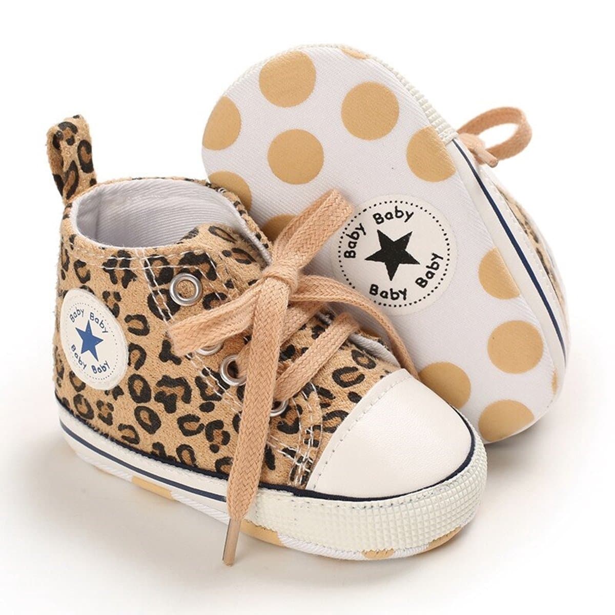 Ukkie Slofjes Baby Gympen Star Luipaard Maat 20 - Meisjes - Veters - Zachte zool - Anti Slip (EAN: 6153249885830): Waarom deze slofjes zo’n buzz veroorzaken