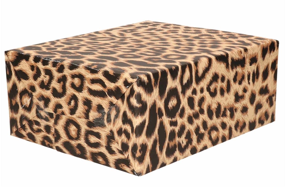 Bellatio Decorations Inpakpapier - panter / luipaard print - 200 x 70 cm - 70 grams - cadeaupapier (EAN: 8720147262803)