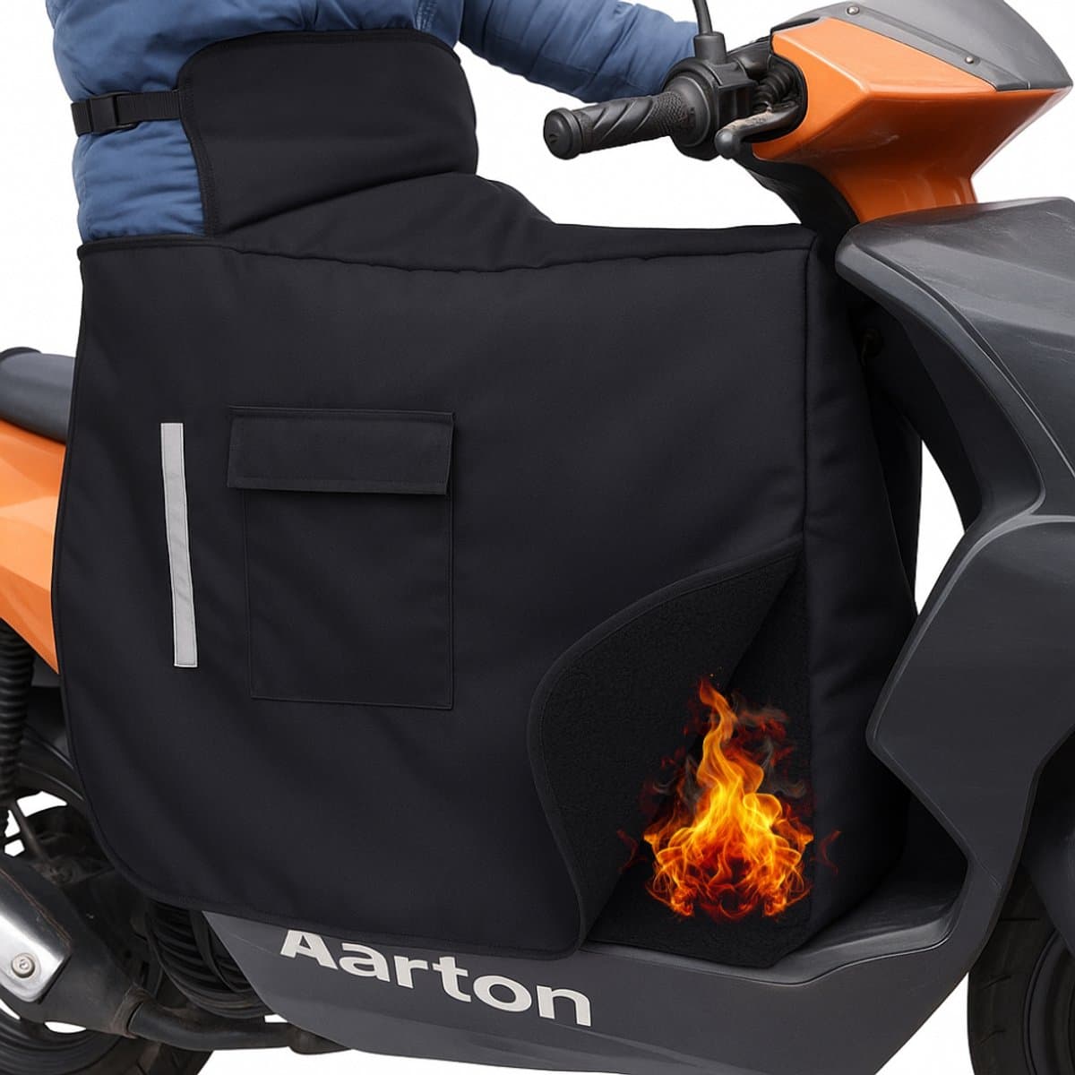 FEROCITY - Beenbedekking Op een scooter, op een motor - Universele maat - Vochtbescherming - Binnen en buiten - Zwart (EAN: 5903271823727)