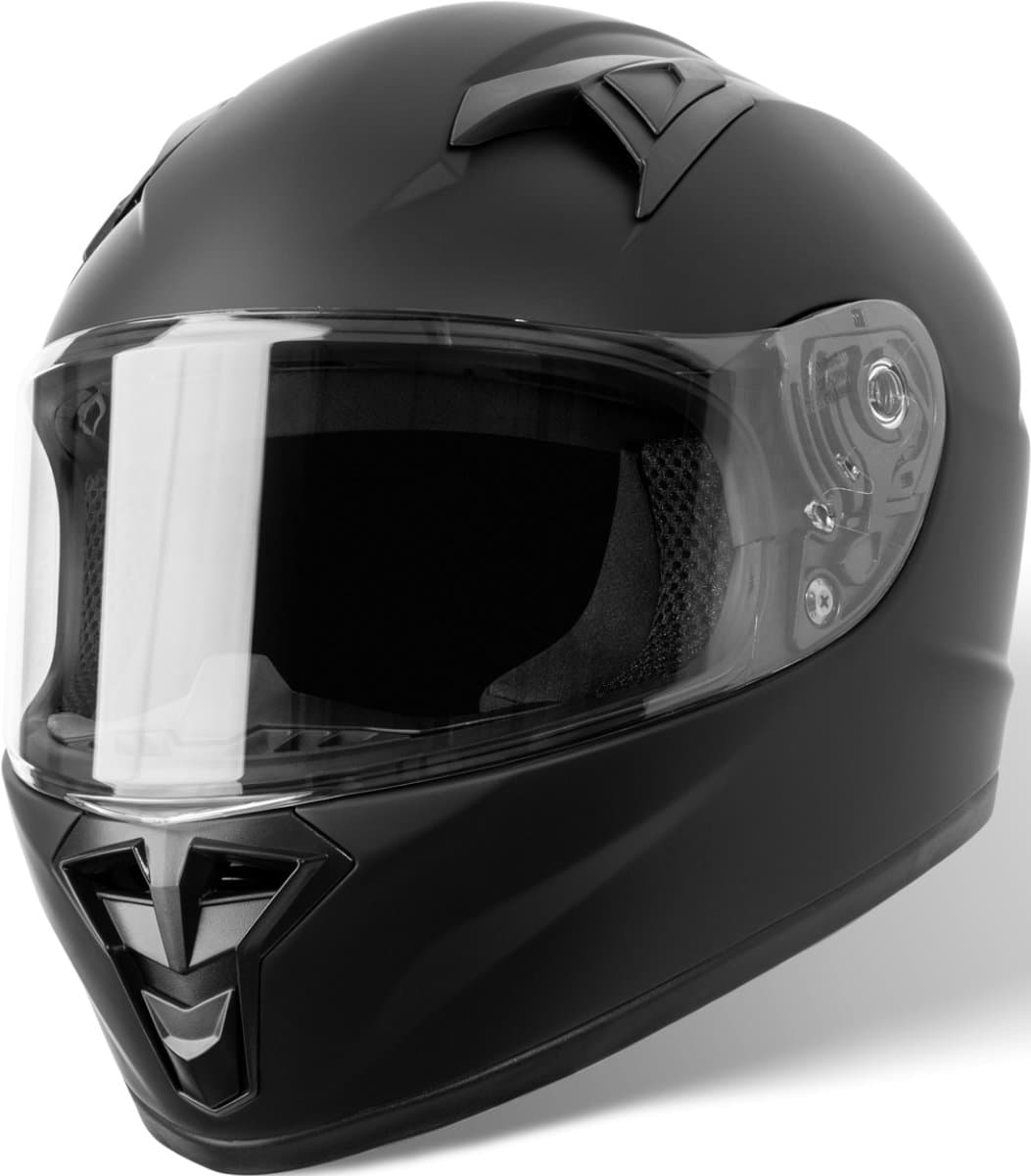 VINZ Parana Kinderhelm Scooter / Motor - Scooterhelm / Motorhelm Kinderen - Integraalhelm Kind - Mat Zwart - YXL (EAN: 8720574327885)