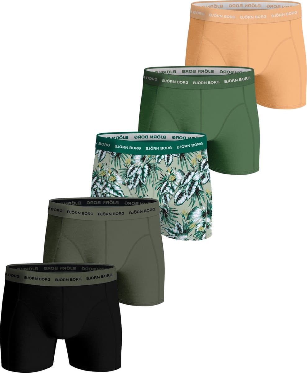 Björn Borg Cotton Stretch boxers - heren boxers normale lengte (5-pack) - multicolor (EAN: 7321465529008)