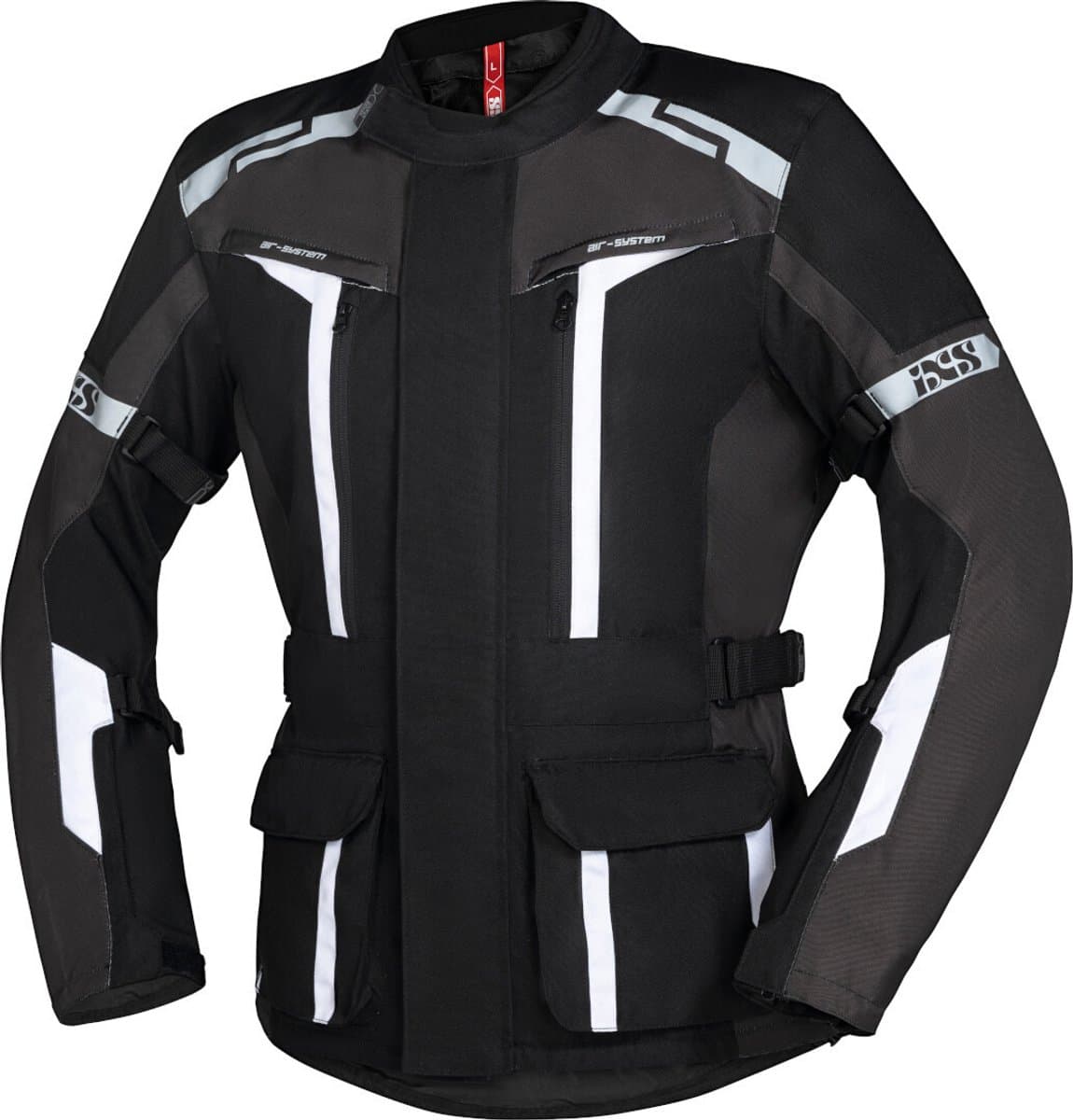 IXS Evans-ST 2.0 Waterdichte Touring Zwart Grijs Wit Textiele Motorjas - Maat - Jas (EAN: 7630554904351)