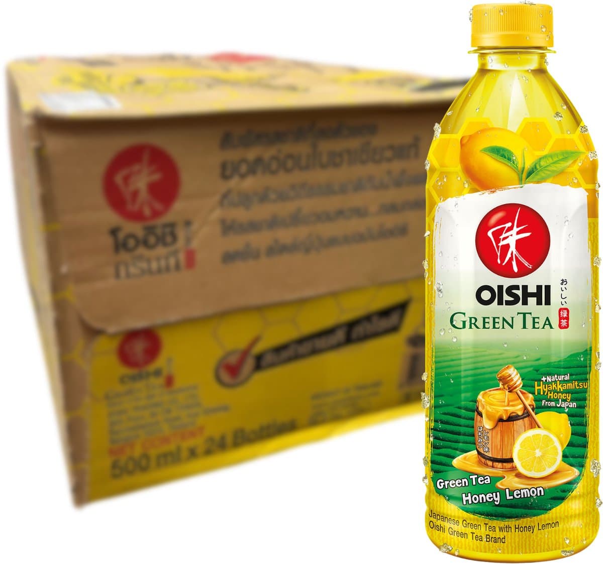 OISHI - Groene Thee Honing Citroen - 24 X 500 ML - Multipack (EAN: 8854698005012)