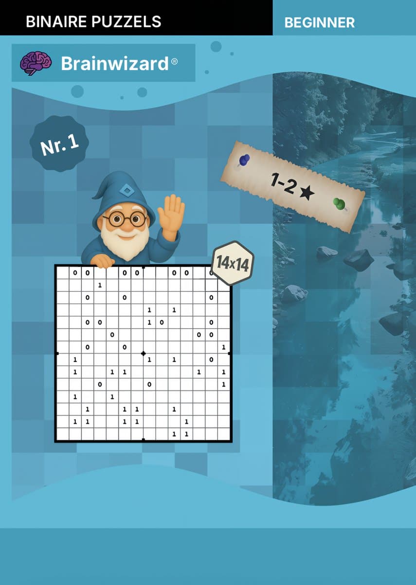 Brainwizard – Binaire puzzelboek - Binaire puzzels - Puzzelboek - Puzzelboeken volwassenen - Niveau 1-2 - NR 1 (EAN: 8720892580689): Wat is er zo speciaal aan dit boek