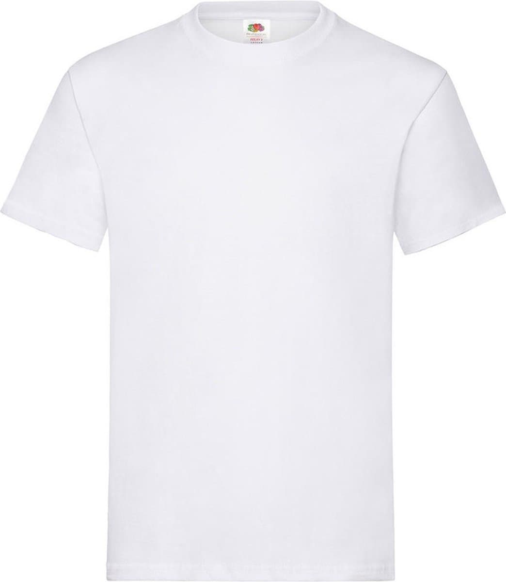 Fruit Of The Loom T-shirt - wit - heren - Ronde hals - 185 g/m2 - (Onder)shirt (EAN: 8720147958799)