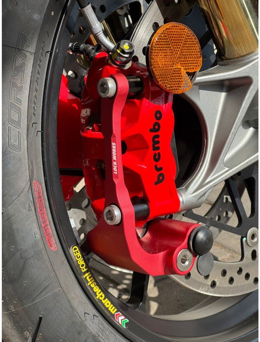 Lock Works Guardian GR100 Rood (Rechterkant - 100mm) - ART4 - Permanent gemonteerd remschijfslot - Rood (EAN: 8719992592203)