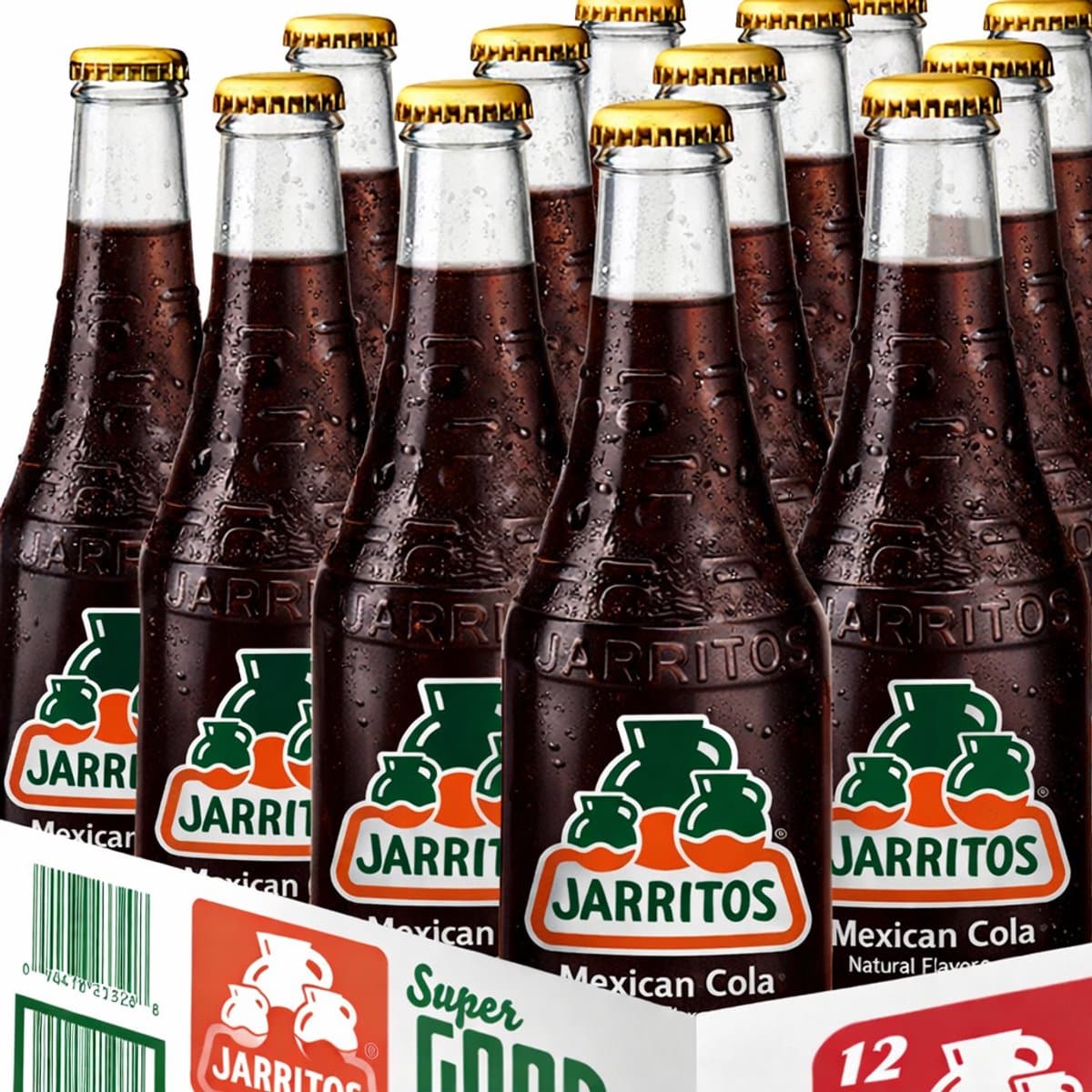 Jarritos Mexican Cola Soda – 12 x 370ml – Mexicaanse Frisdrank – Glazen Flesjes – 12 Pack (EAN: 0090478000862)