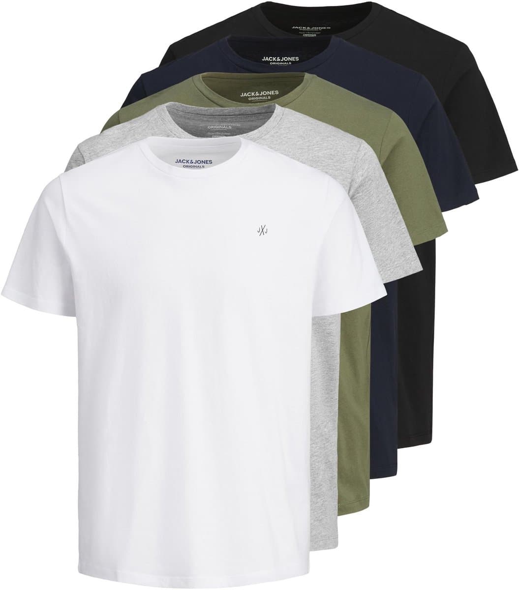 JACK & JONES JORJXJ TEE SS CREW NECK 5PK MP NOOS Heren T-Shirt  - Maat M (EAN: 5715102807994): Waarom een goede basis onmisbaar is (ook voor klussers!)