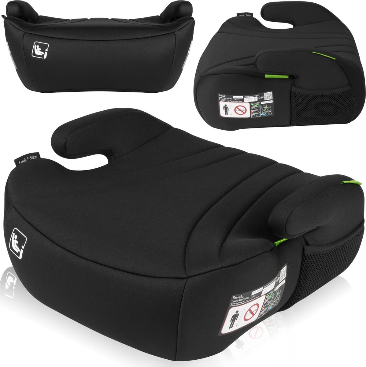 Lionelo Luuk i-Size - Zitverhoger Auto 6-12 Jaar / 125-150 cm - Brede Stoelverhoger met EPE-schuim - Ergonomische armleuningen - Wasbare hoes - Autozitje (EAN: 5903771708166)