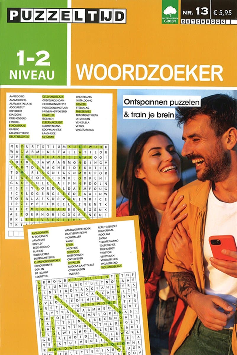 Puzzeltijd Woordzoeker Puzzelboek – Niveau 1–2 Sterren – 96 Pagina’s Voor de echte Puzzelaar (EAN: 8710835875781)