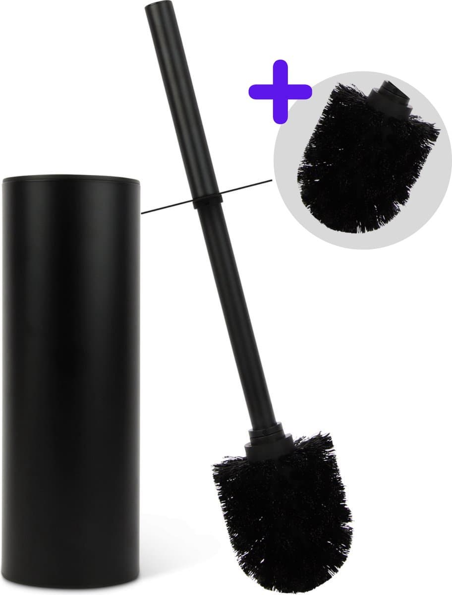 Vannons - Toiletborstel - WC Borstel met Houder - Toilet Borstel Staand en Hangend - Inclusief Reserve Borstelkop Staal - Zwart (EAN: 8720094903064): De "Wauw-factor" in het kleinste kamertje