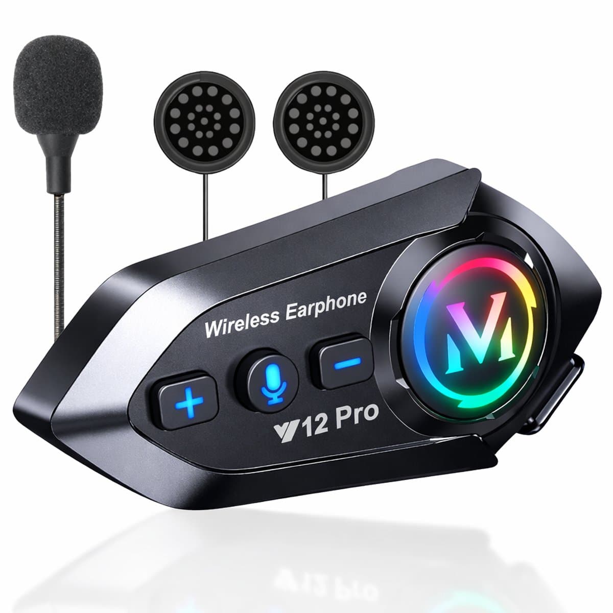 Motorhelm Headset - intercom - Radio - Met Bluetooth 5.4 - Geavanceerde Audio Multitasking - Geschikt voor alle motorhelmen (EAN: 8721325063465)