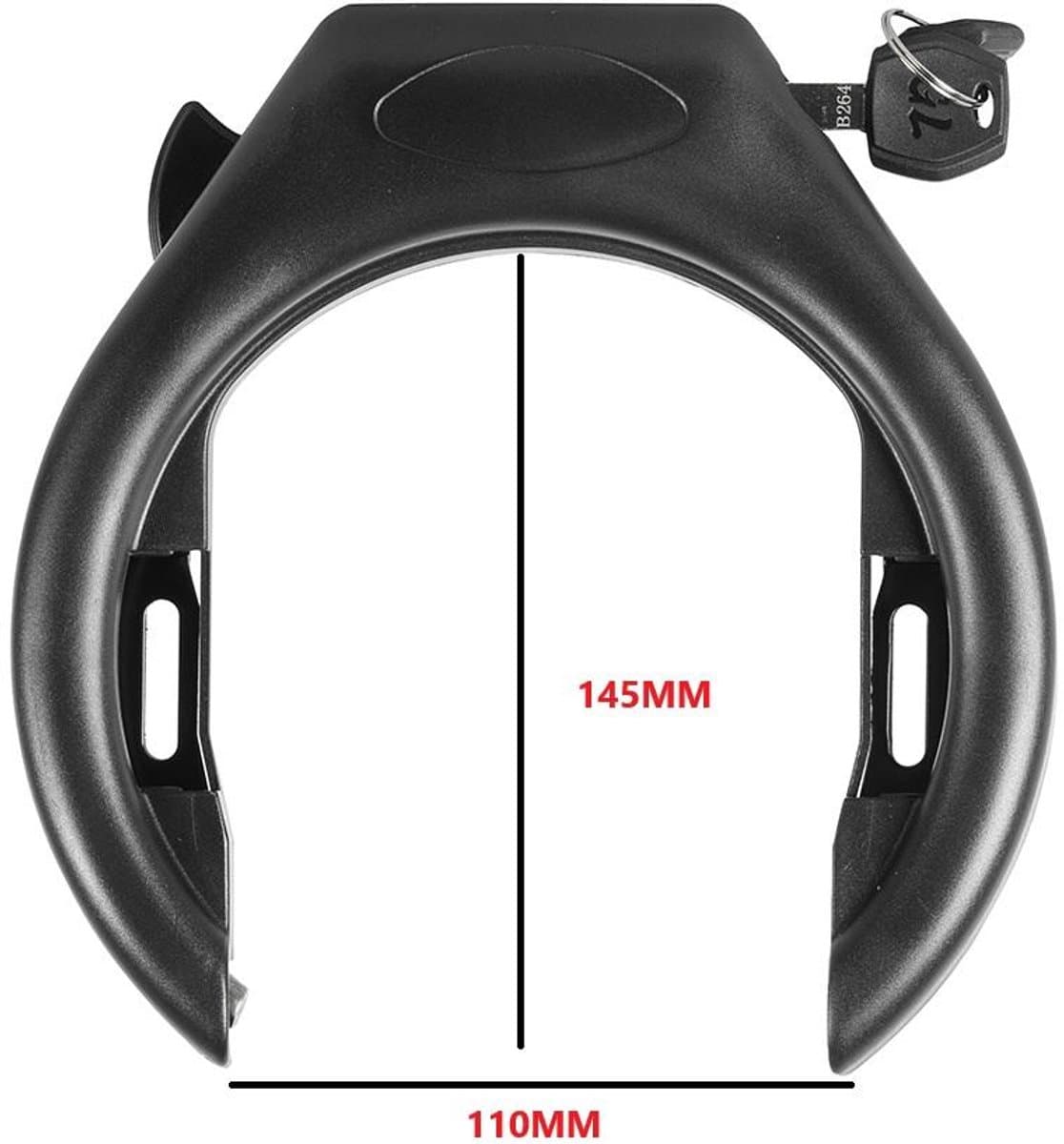 Fatbike Ringslot 110 mm – Frameslot met Sleutel – Wielslot voor Fatbikes & E-Bikes – Zwart (EAN: 6153725793741): 1. **Stijlvol, maar niet te groot**