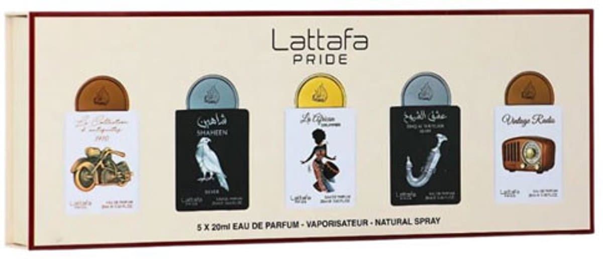 Lattafa Pride Mini Set Gift Set box 05 Fragrances 5 x 20ml (EAN: 6290362348061)