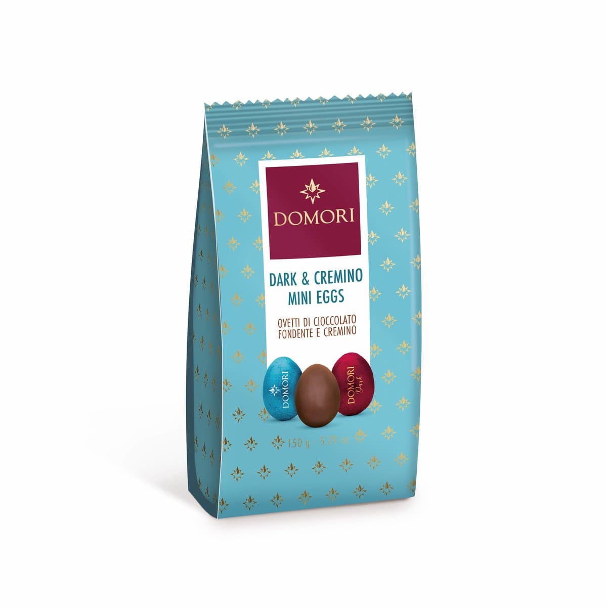 Domori - The Anthology Collection – Dark Chocolate & Cremino Egg Sachet 150g | Luxe Paaschocolade Mini Eitjes | Puur | Melk | Hazelnoot met vulling (EAN: 8026861056293)
