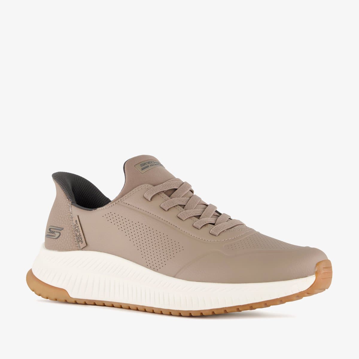 Skechers Slip-ins: Bobs Squad 4 heren sneakers - Beige - Extra comfort - Memory Foam - Maat 40 (EAN: 0198376325145)
