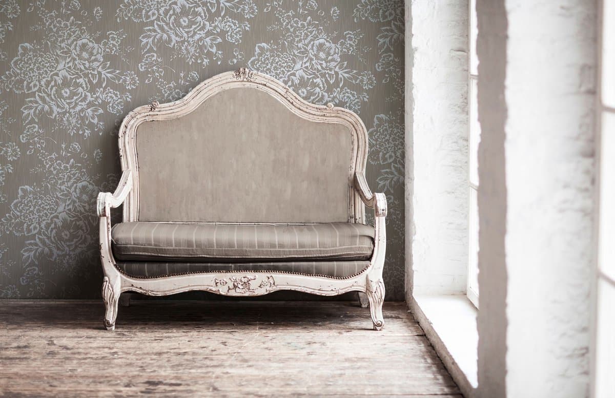 Bloemen behang Behang bloemen Vliesbehang Grijs Wit 306574 | Online behang bestellen (EAN: 4051315141540): Een botanische droom (zonder de felle kleuren)