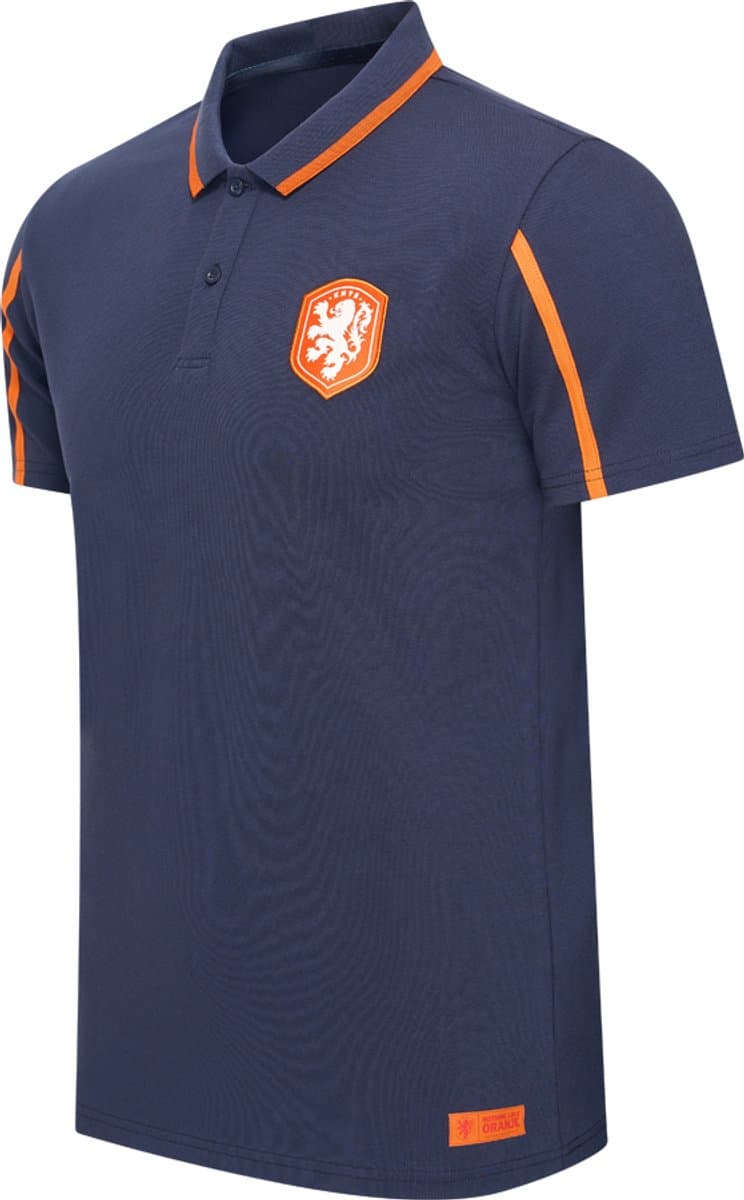 Nederlands Elftal Polo Heren - Maat L - Navy Blauw - KNVB - Voetbal - Fankleding - Officiële Merchandise (EAN: 8716384956438)