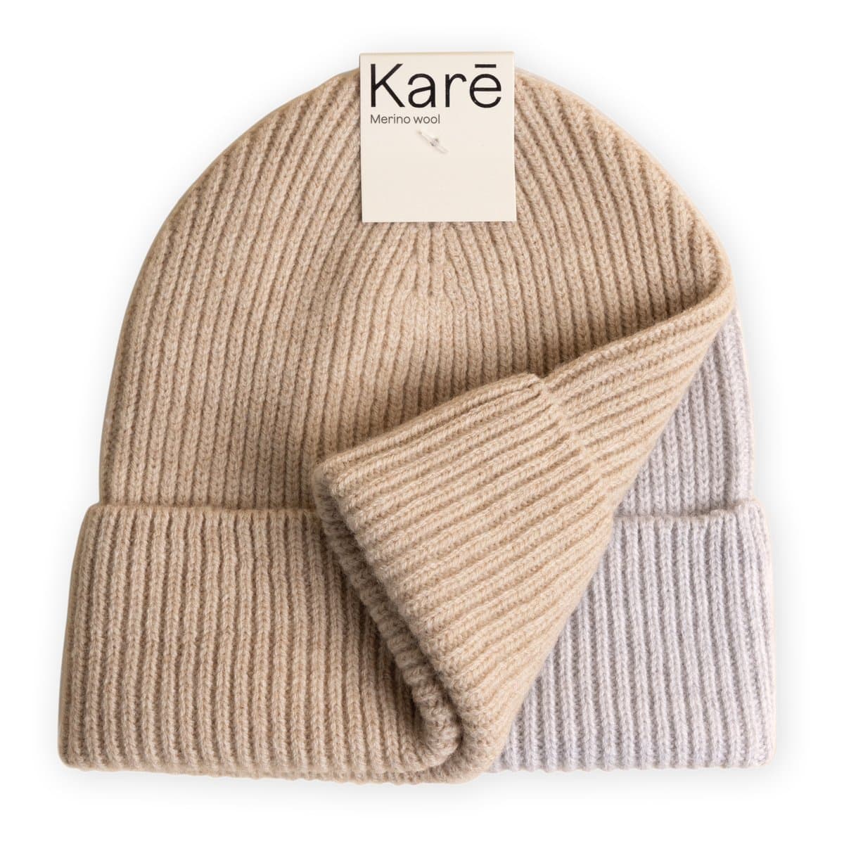 Karē Baby Muts - Baby Mutsje voor jongens en meisjes - Zacht & Ademend Merino Wol - 2 Pack - Bon Beige & Mixed Grey (EAN: 8721161831044): Wat is dat Karē Baby Mutsje eigenlijk