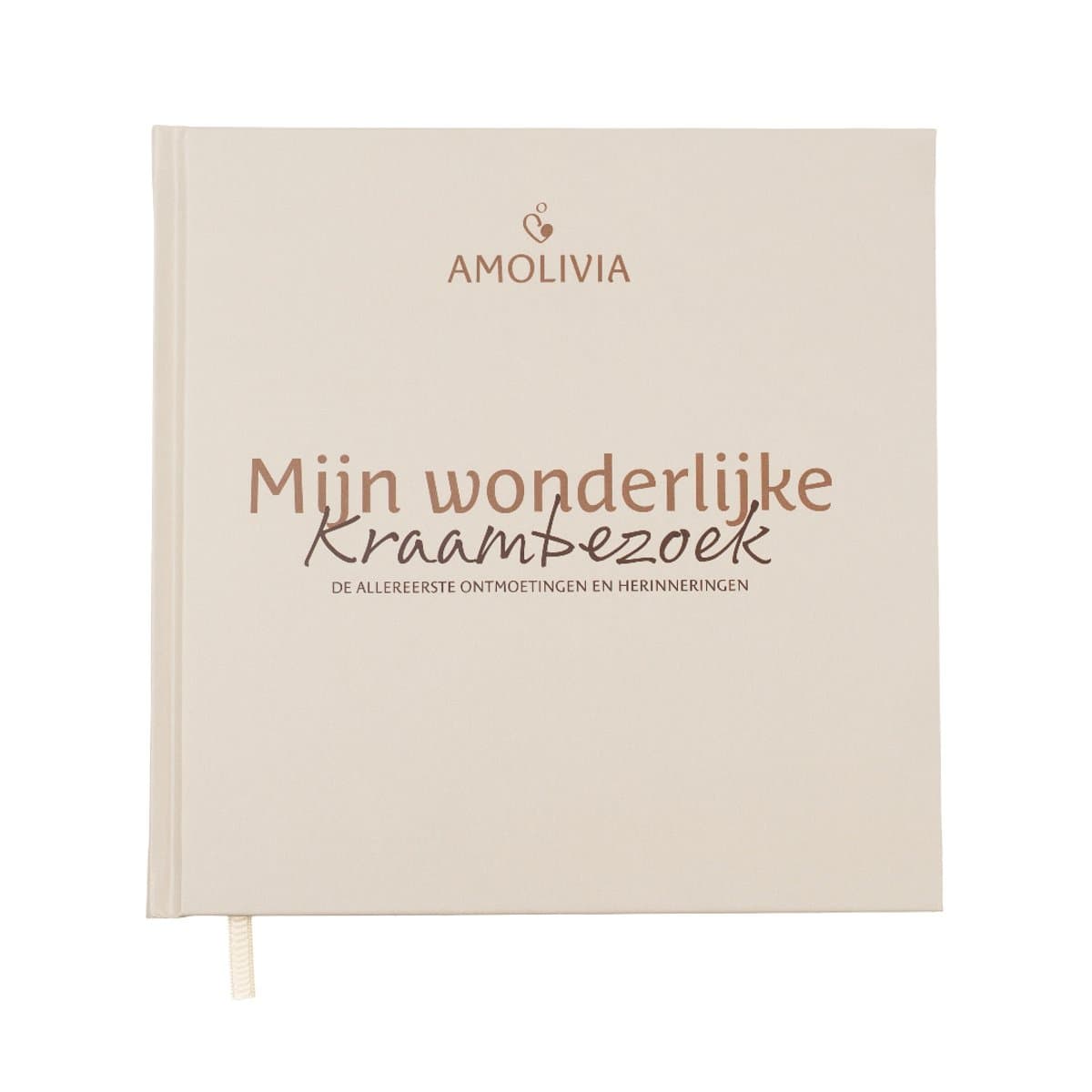 Amolivia Kraambezoekboek - Kraamboek - Kraamvisite invulboek - Crème (EAN: 9789083478029)