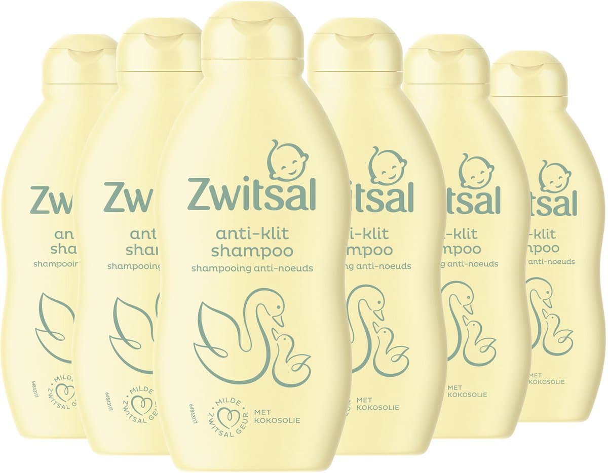 Zwitsal - Shampoo - Anti-Klit - Baby - 6 x 200 ml (EAN: 8720181648861)