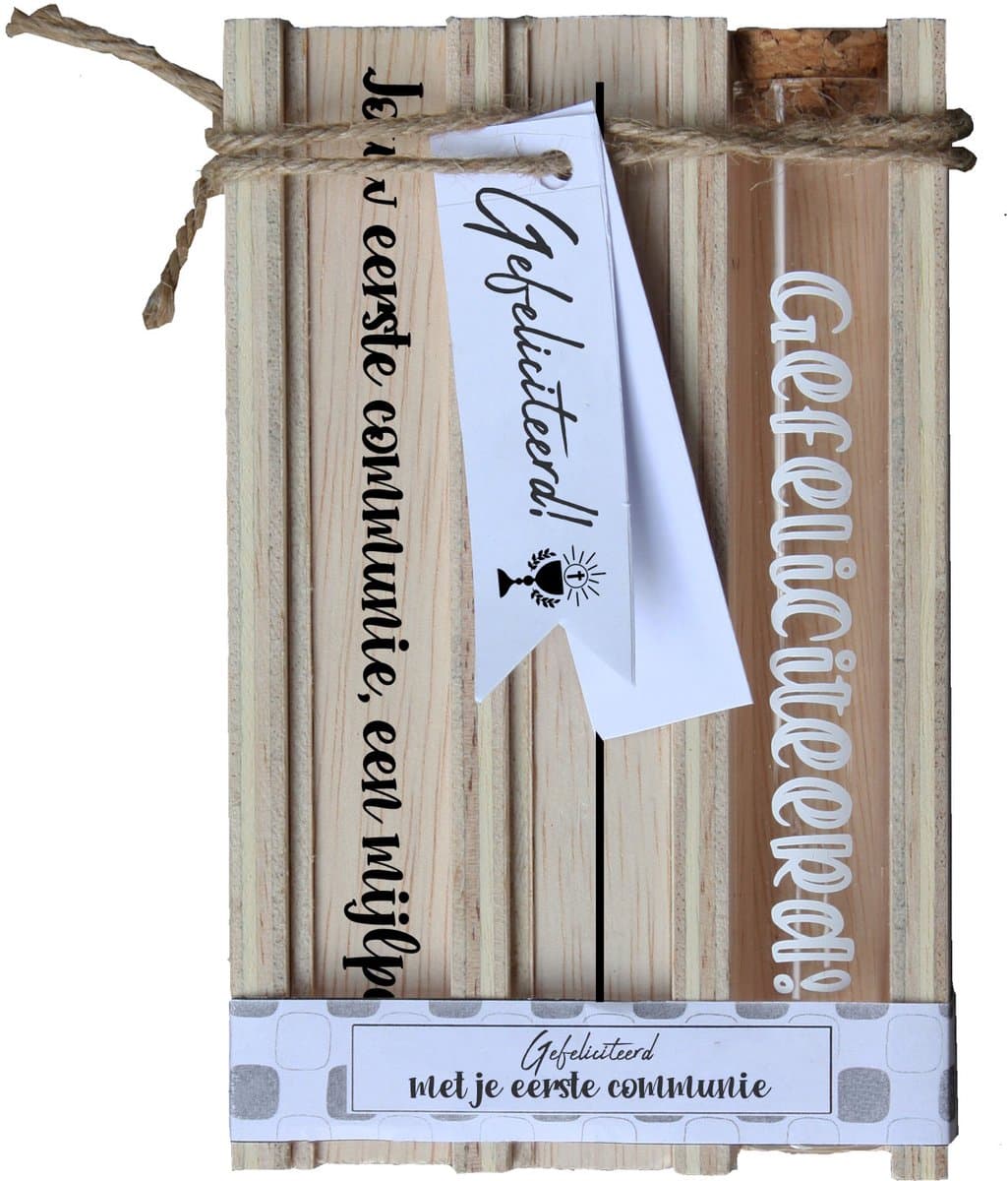 Communie cadeau - eerste communie - geld cadeauverpakking met fotostandaarden (EAN: 6019932858867)