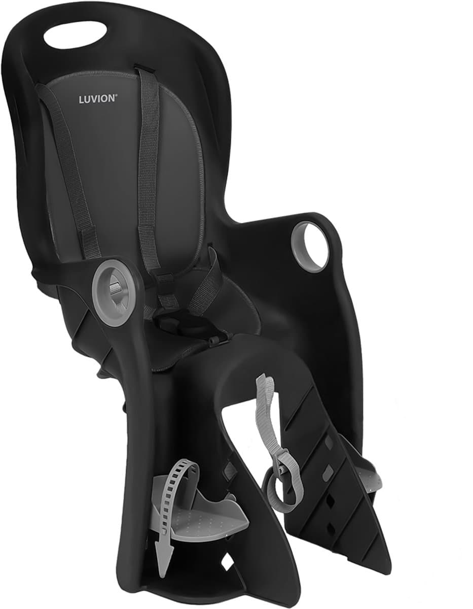 LUVION® Fietsstoel Shadow Black - Fietstoeltje achter - Achterzitje - Zwart (EAN: 8718546341144)