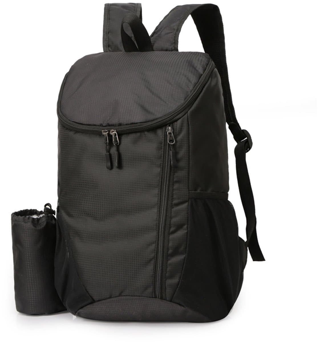 Ultralichte opvouwbare kleine rugzak - lichtgewicht wandelrugzak - unisex outdoorrugzak - waterdichte wandelrugzak - geschikt voor kamperen - wandelen - reizen - sport - bergbeklimmen - fietsen -42*28*20cm-Zwart (EAN: 8410900632393)