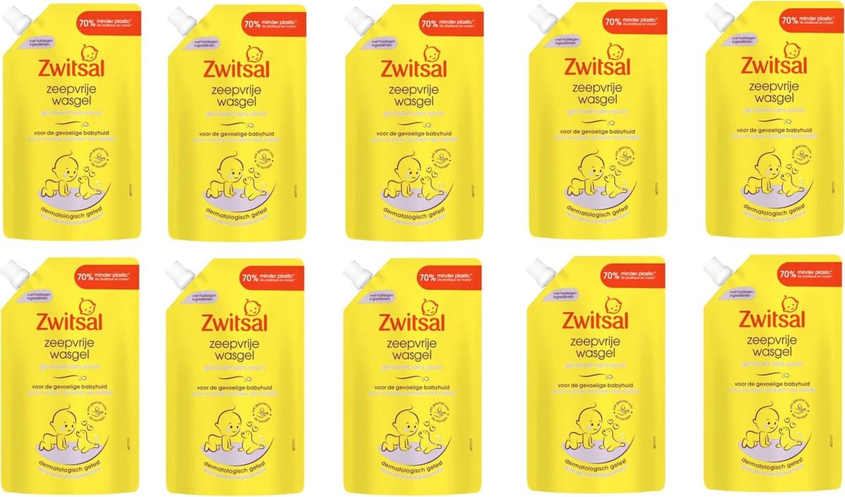 Zwitsal Wasgel Navulling - 10x500ml - Voordeelverpakking (EAN: 8720181201356): **Een wasmiddel dat *werkt*, maar ook *denkt* aan je portemonnee en de planeet**