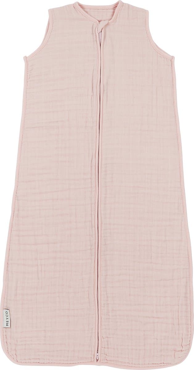 Meyco Baby Uni baby zomerslaapzak - pre-washed hydrofiel - soft pink - 110cm - 0.5 TOG (EAN: 4054703420814): Waarom “zomerslaapzak” zelfs in de herfst een goede keuze is