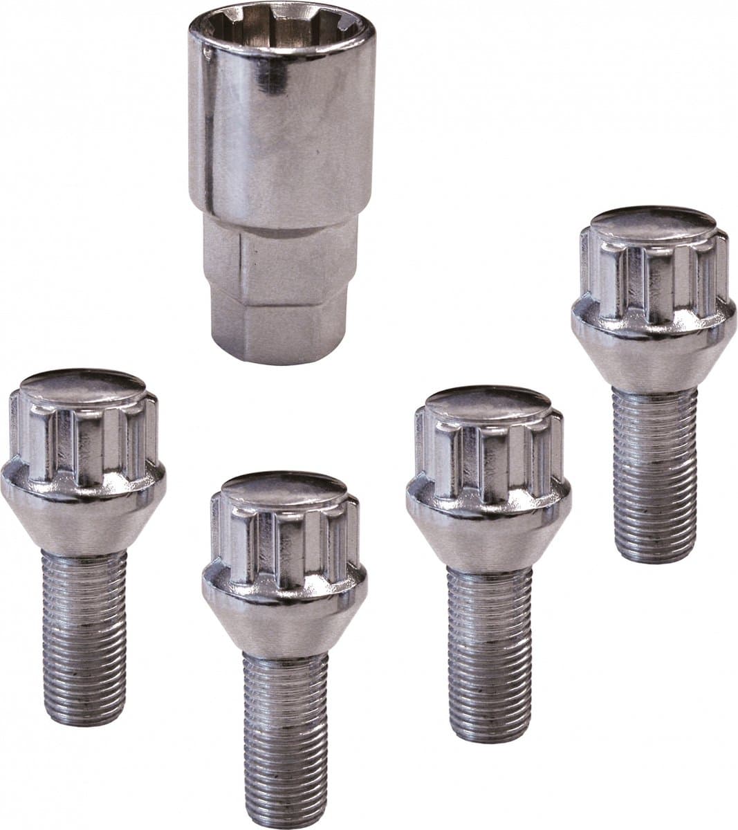 Anti-Diefstal Wielbouten – Conisch – 4 Stuks – M12 x 1.5 x 26 mm – Beschermt Velgen – Sterk & Veilig (EAN: 8711293067848)