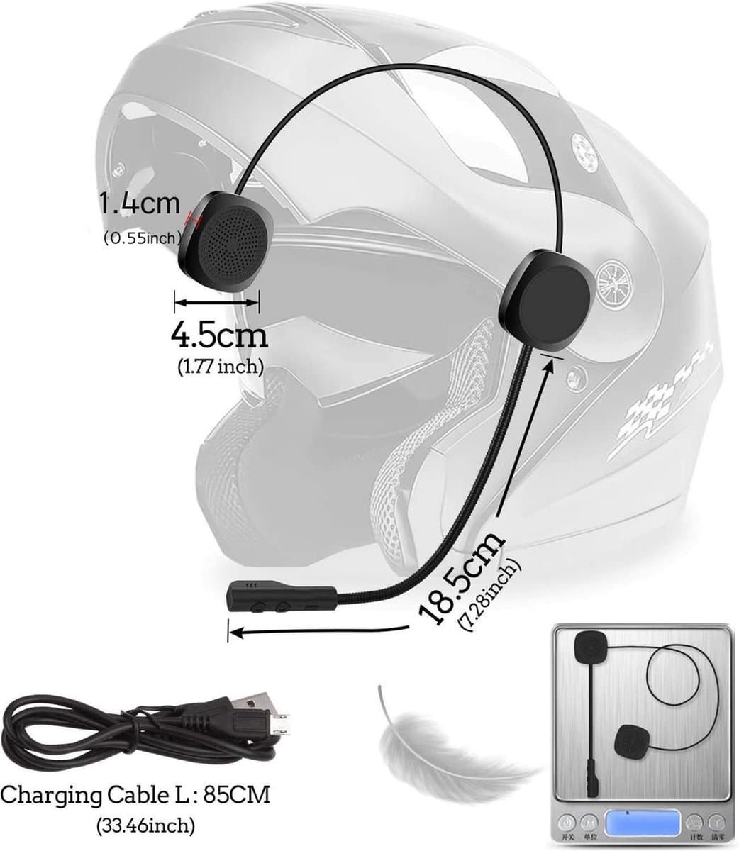 Premium Motorhelm Headset Met Microfoon - Bluetooth - Koptelefoon - Koptelefoons - Motor Accessoires - Oortelefoon (EAN: 8720167844102): ✨ Wat maakt deze headset zo speciaal