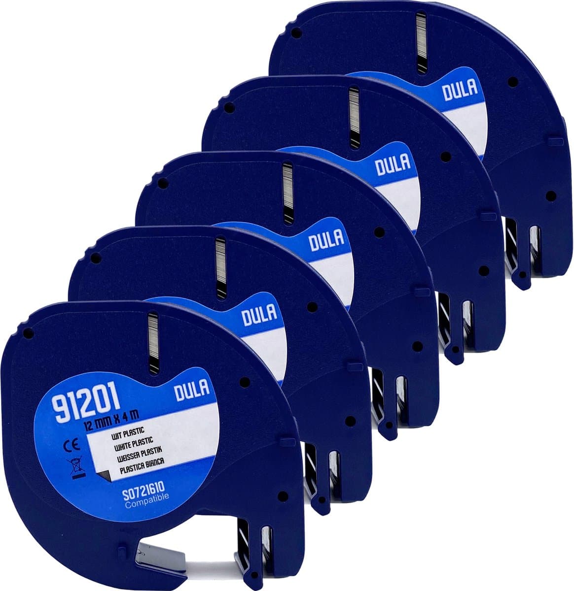 DULA Dymo - LetraTag labelprinter 91201 labels - Plastic - Zwart op Wit - 12mm x 4m - 5 Stuks - S0721610 (EAN: 8720598112863): Waarom ik er zo enthousiast over ben