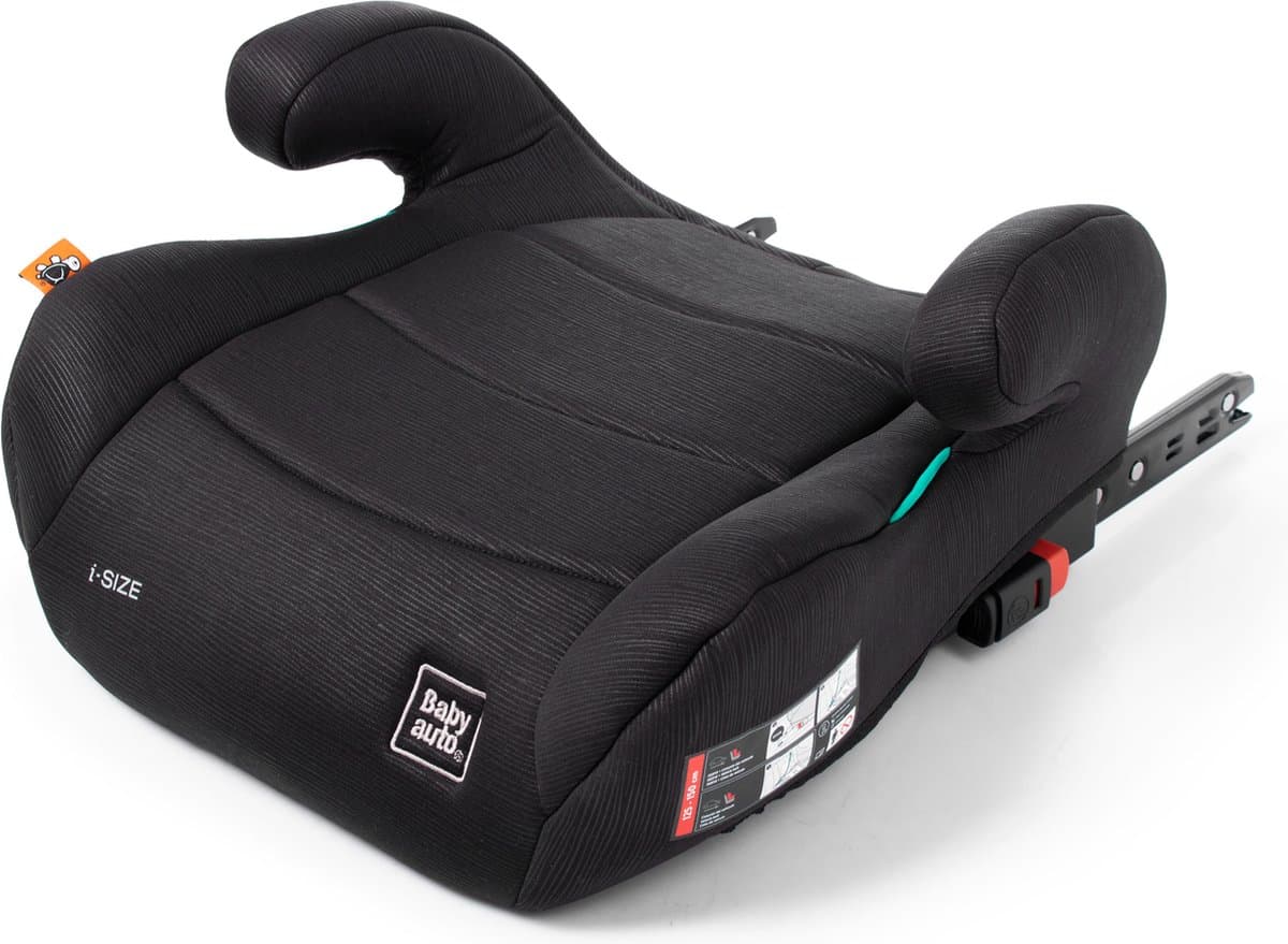 Babyauto Nauna - Zitverhoger met IsoFix - Stoelverhoger - Zitverhoger - Autozitje - Booster van 7 tot 12 Jaar - 22 tot 36 kg - Zwart (EAN: 8435593701744)